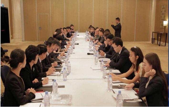 Respresentatives of over 30 Chinese companies in a meeting with officials of Kazakh Invest National Company; Courtesy: primeminister.kz