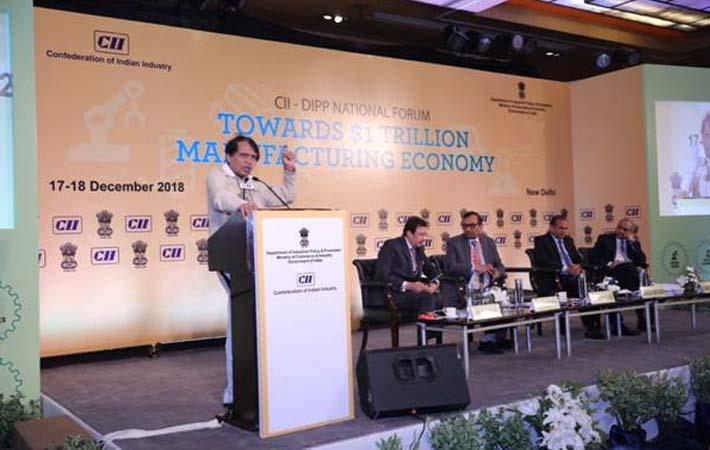 Suresh Prabhu addressing DIPP – CII National Forum in New Delhi