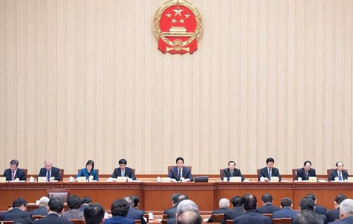 A view of the closing meeting of the 8th session of the 13th NPC Standing Committee in Beijing. Courtesy: Xinhua/Shen Hong