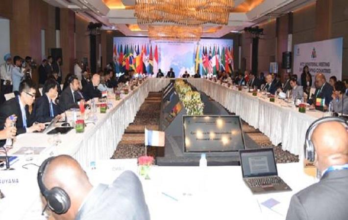 A session of WTO ministerial meeting in New Delhi. Pic: PIB