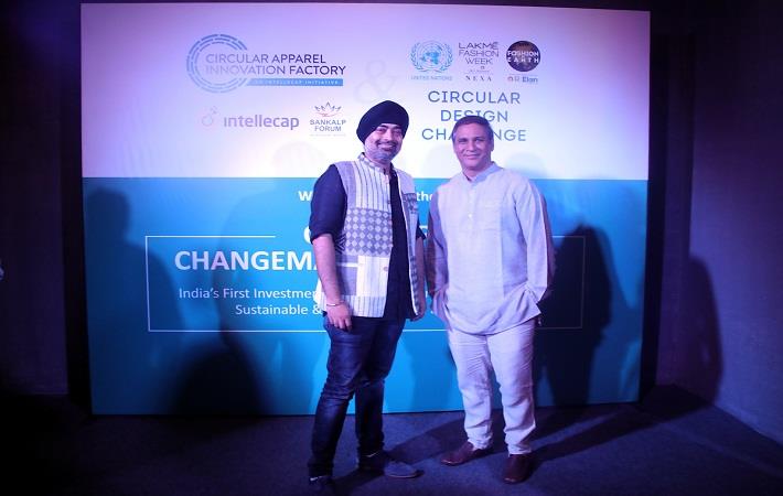 Jaspreet Chandok, VP & Head of Fashion at IMG Reliance; Vineet Rai, CEO & Managing Director at Aavishkaar venture management; Pic: RIL