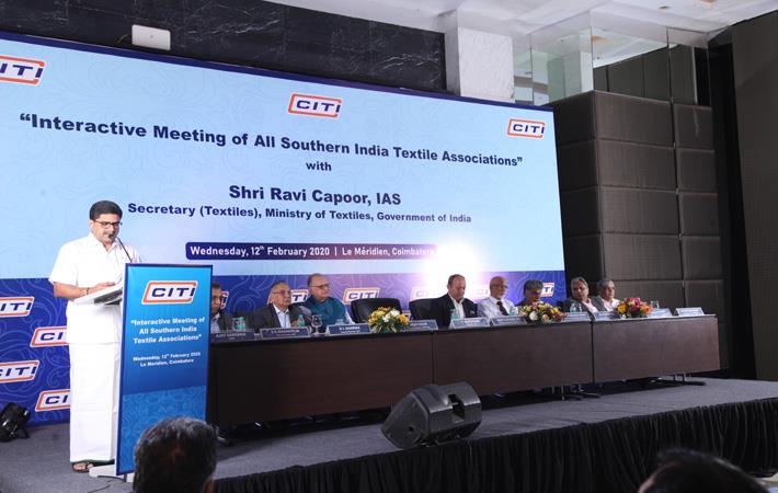 T.Rajkumar addressing the meet. Pic: SIMA
