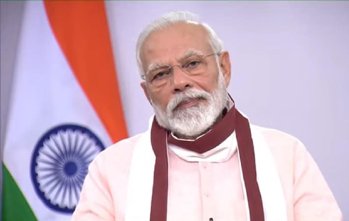 Prime Minister Narendra Modi addressing the nation on May 12, 2020. Pic: PMO/Youtube