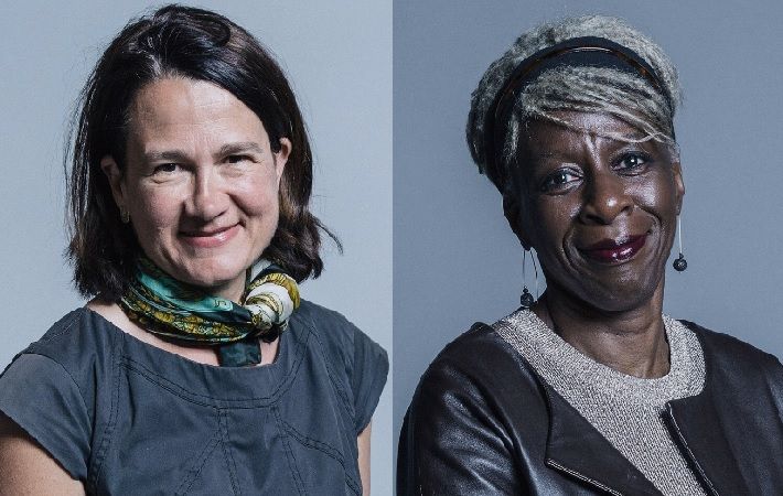 Catherine West (left) and Baroness Lola Young of Hornsey. Pic: APPG Fashion