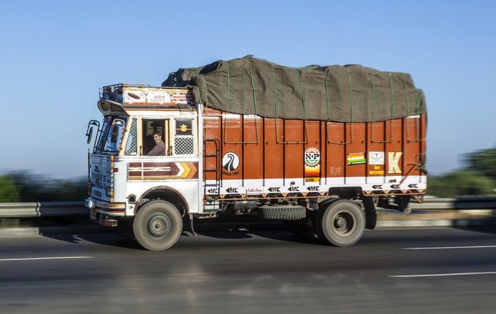 Truck carrying goods/consignments going from one district to another. Pic: Meinzahn | Dreamstime.com