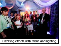 Dazzling effects with fabric and lighting