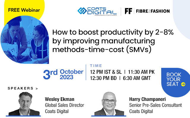 Free Webinar to boost your productivity by 2-8% by improving manufacturing methods-time-cost (SMVs) | REGISTER NOW