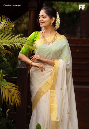 Onam Mood Kasavu Dressing